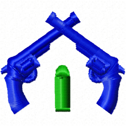 Guns Embroidery Design 11 Guns Embroidery Design 11